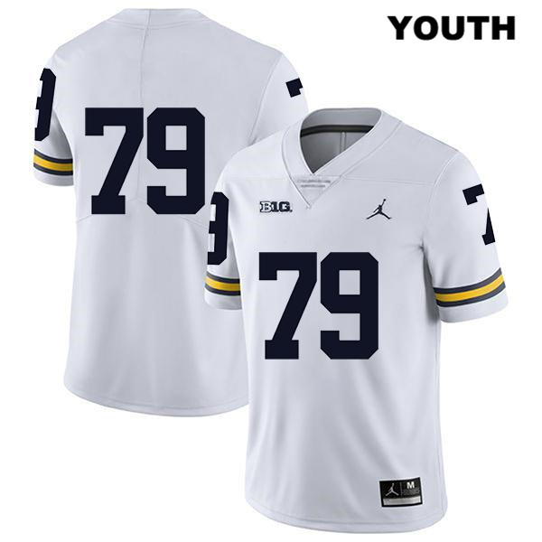 Youth NCAA Michigan Wolverines Greg Robinson #79 No Name White Jordan Brand Authentic Stitched Legend Football College Jersey PV25I16FL